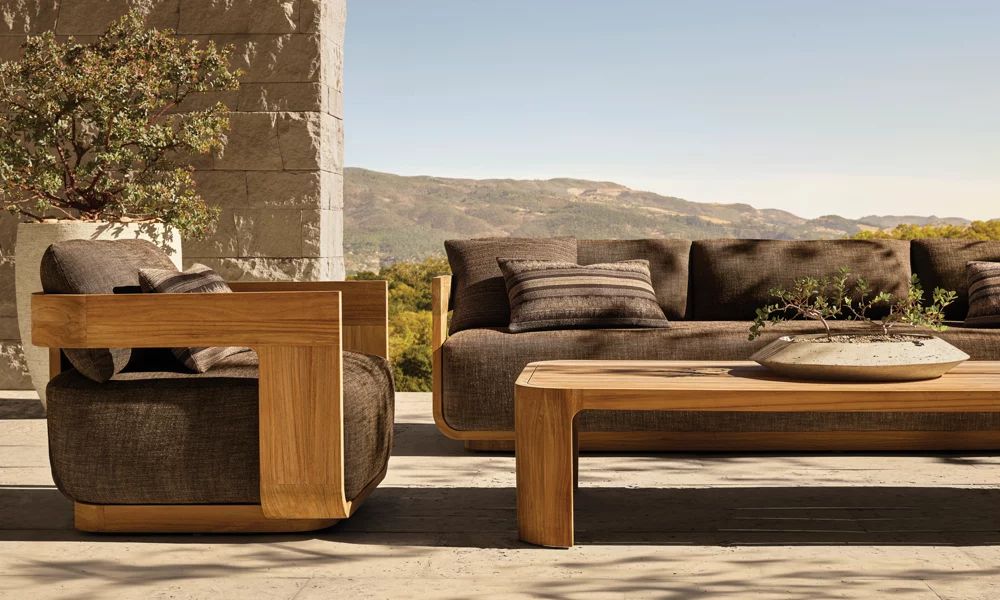 RH Furniture Sedona Teak Outdoor Sofa