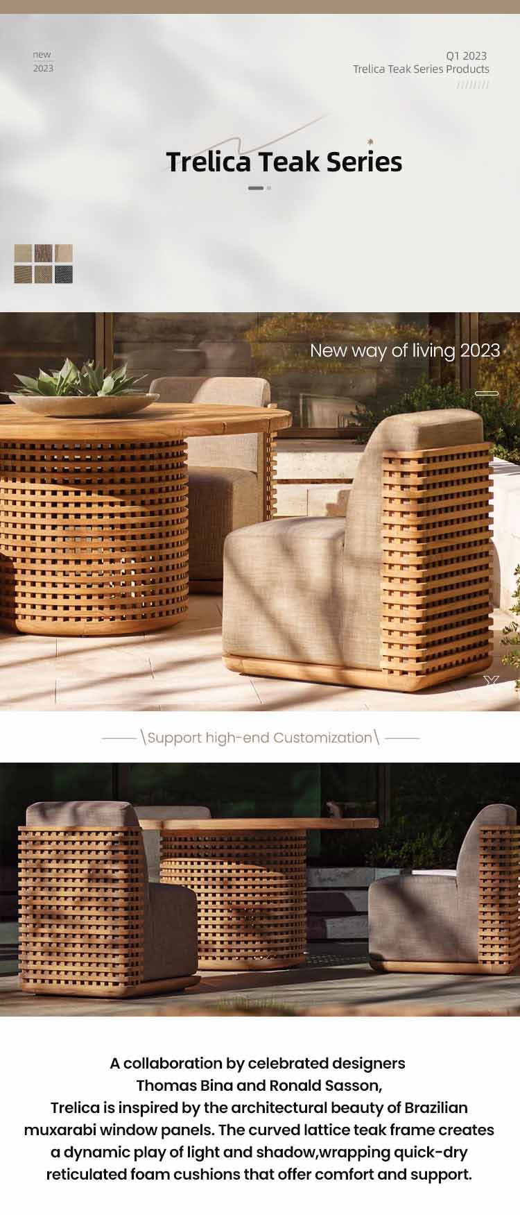 Teak Outdoor Round Dining Table