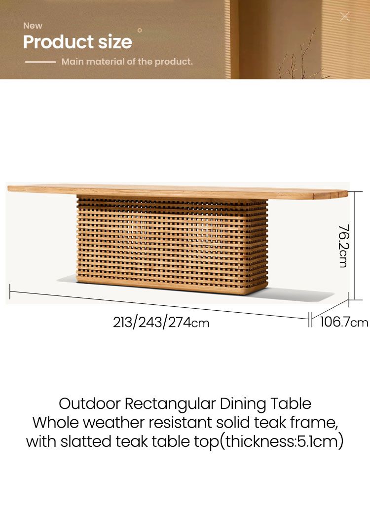 rh outdoor teak dining table