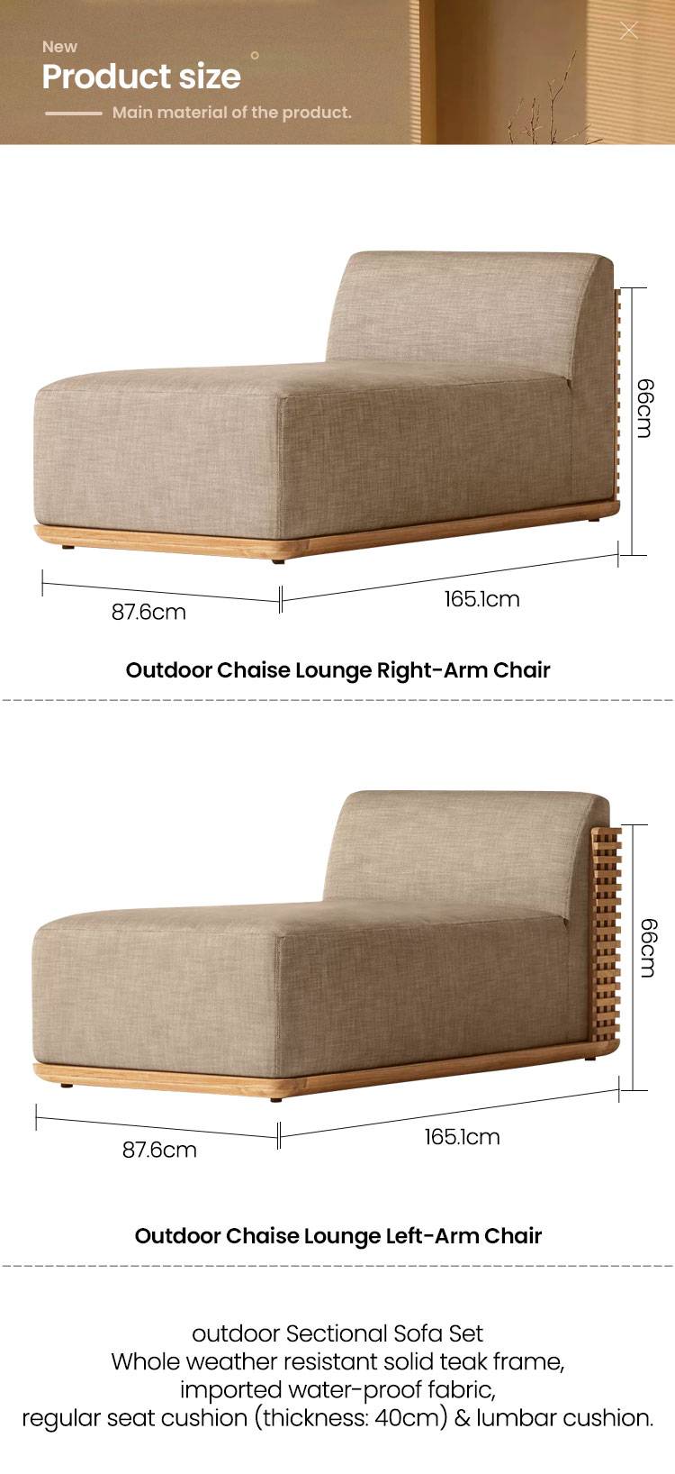 outdoor teak sunlounger