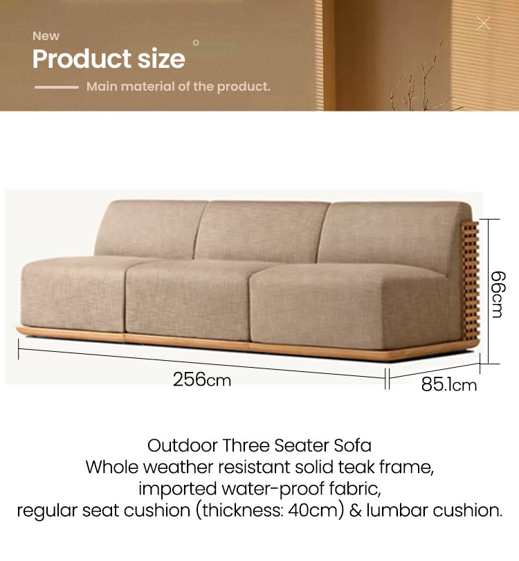 Garden teak sofa